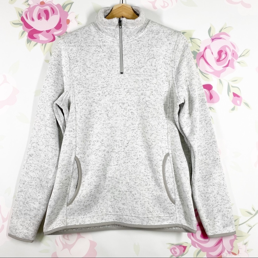 Thread & Supply Gray Quarter Zip Pullover Jacket M